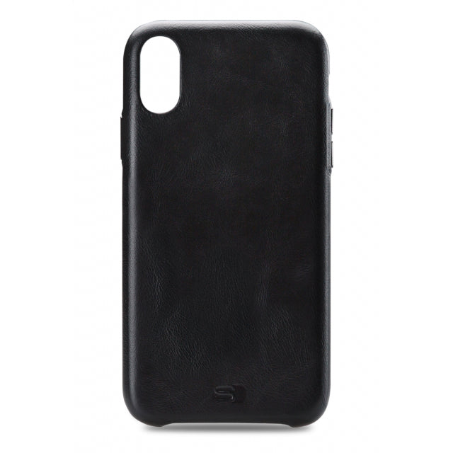 Senza Pure Leather Cover Apple iPhone Xs Max Deep Black