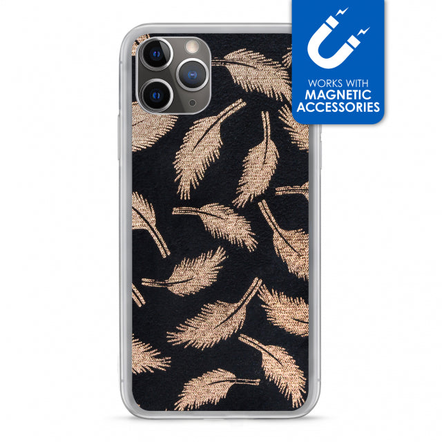 My Style Magneta Case for Apple iPhone 11 Pro Max Golden Feathers