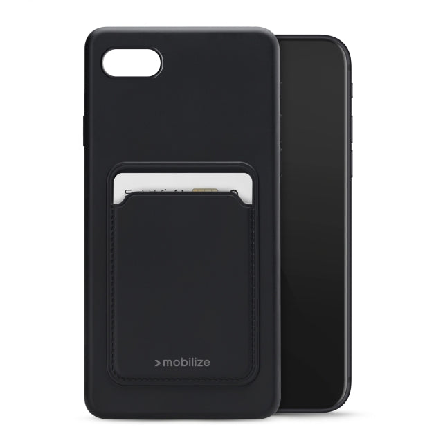Mobilize Rubber Gelly Card Case Apple iPhone 6/6S/7/8/SE (2020/2022) Matt Black
