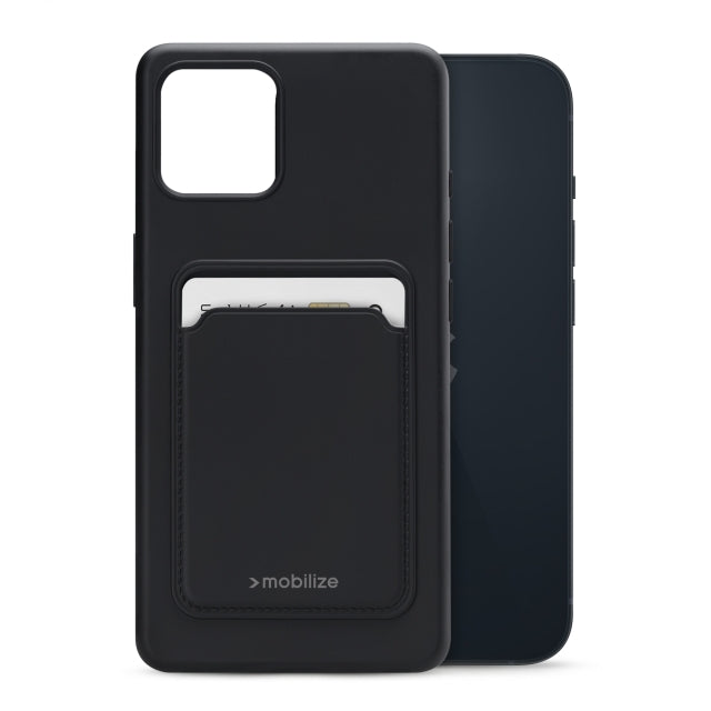 Mobilize Rubber Gelly Card Case Apple iPhone 14 Matt Black