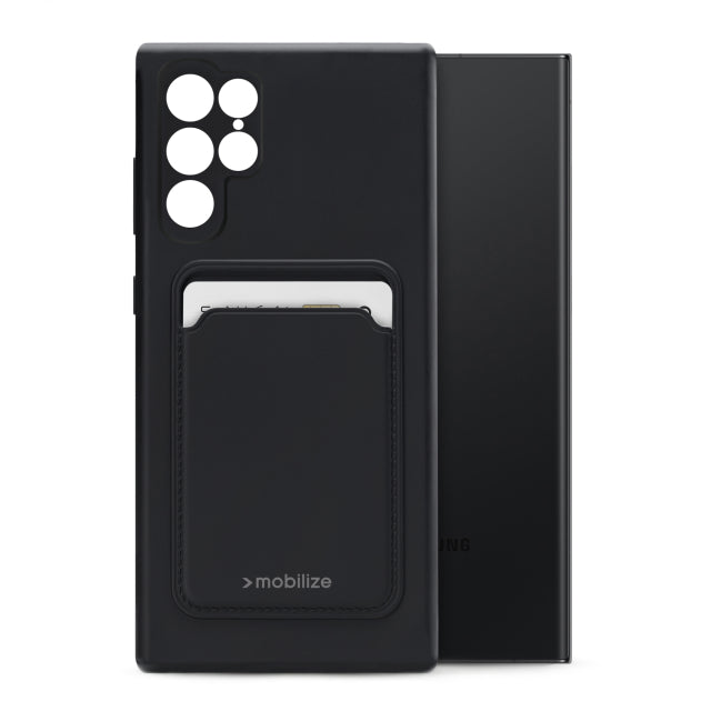 Mobilize Rubber Gelly Card Case Samsung Galaxy S23 Ultra 5G Matt Black