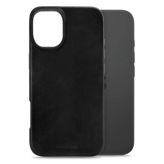 Mobilize Magsafe Compatible Premium Leather Case Apple iPhone 16 Black