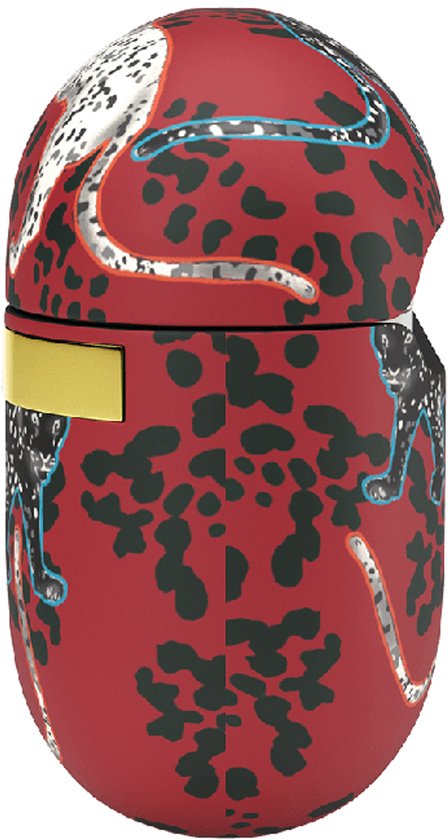 Richmond & Finch Freedom Hard Kunststof Hoesje Geschikt voor Apple AirPods Pro - Samba Red Leopard