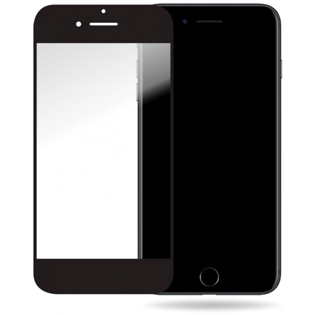 Mobilize Glass Screen Protector - Black Frame - Apple iPhone 6 Plus/6S Plus/7 Plus/8 Plus