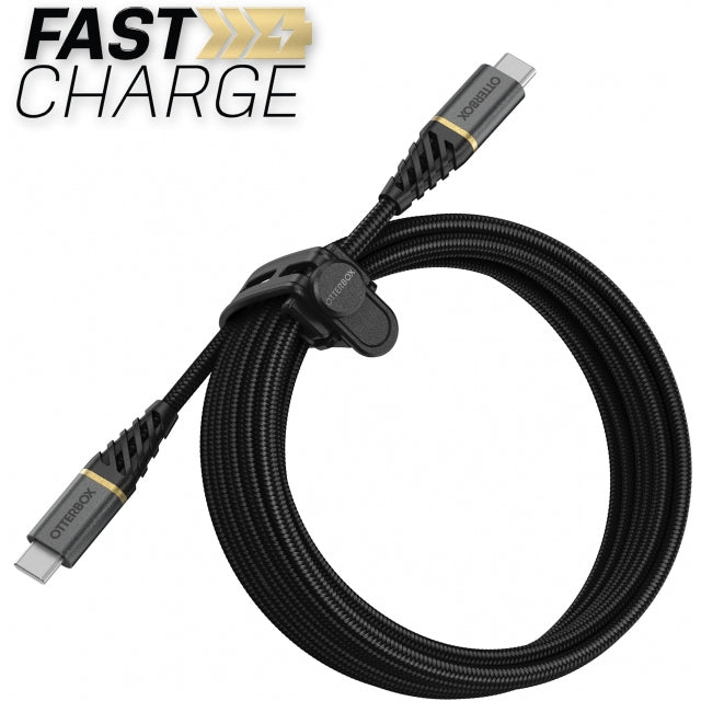 OtterBox Nylon Braided Charge/Sync Cable USB-C to USB-C 3m Black
