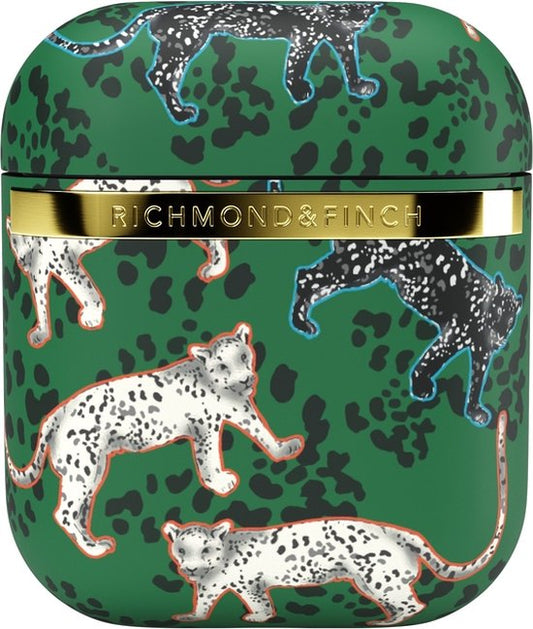 Richmond & Finch Green Leopard luipaarden hoesje voor AirPods 1 en 2 - groen