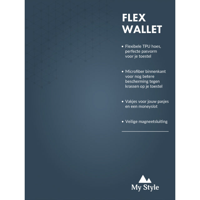 POS Forex Product Signing 20x15cm incl. magneet/klittenband My Style Flex Wallet Ocean Blue