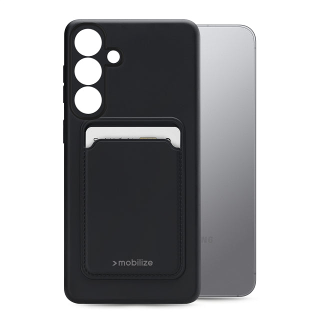 Mobilize Rubber Gelly Card Case Samsung Galaxy S25+ 5G Matt Black