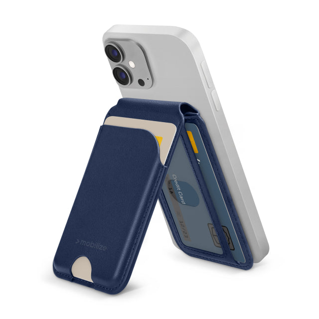 Mobilize MagSafe Compatible Magnet Card Holder with Stand Function Blue