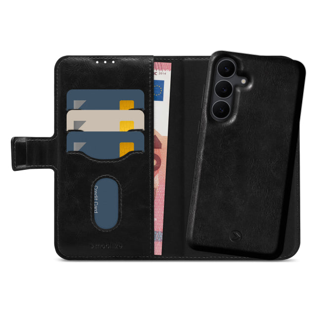 Mobilize 2in1 Magsafe Compatible Gelly Wallet Case Samsung Galaxy S25 FE Black