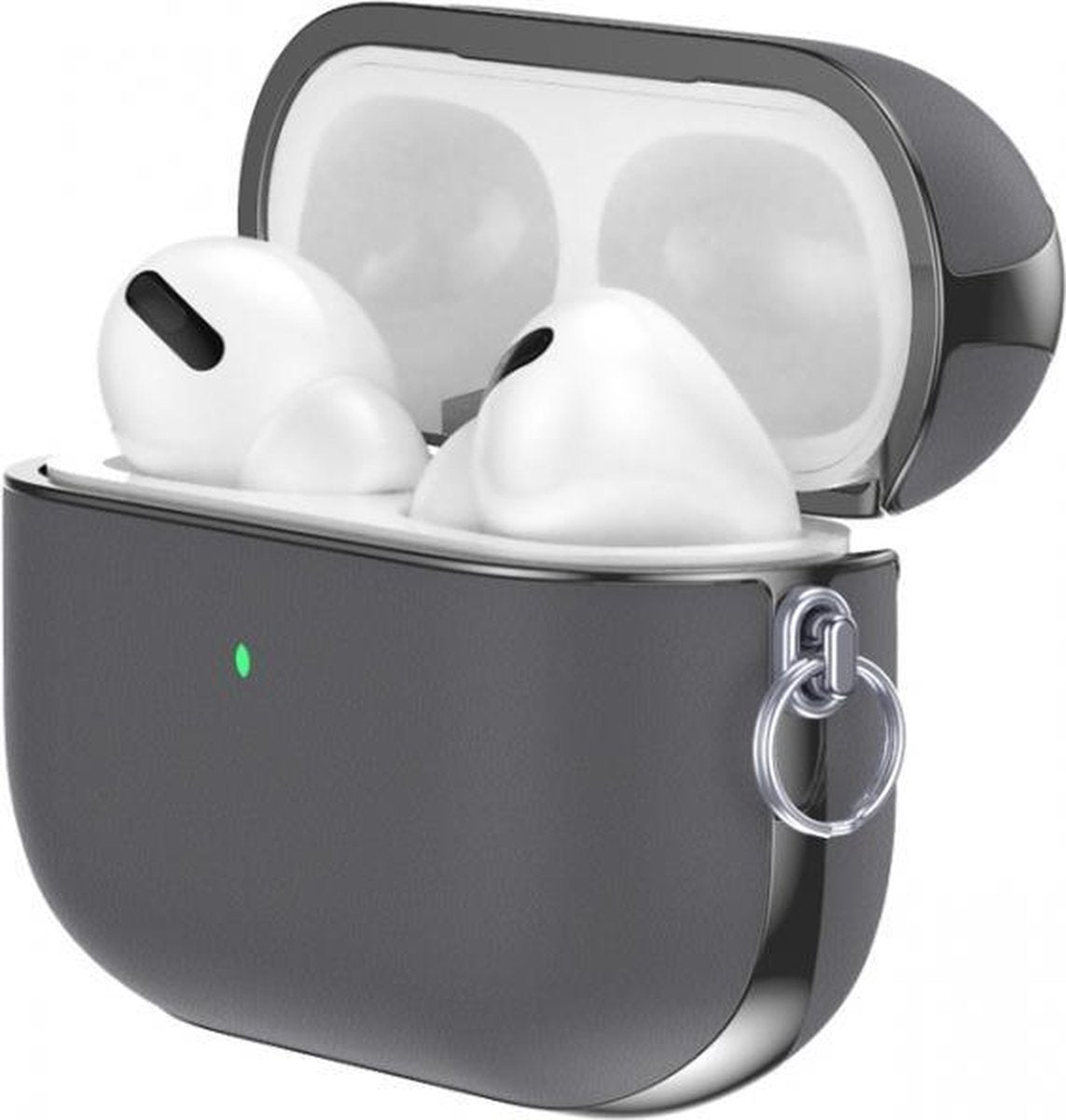 Valenta - AirPods Hoesje - Leer - Snap - Pro - Grijs