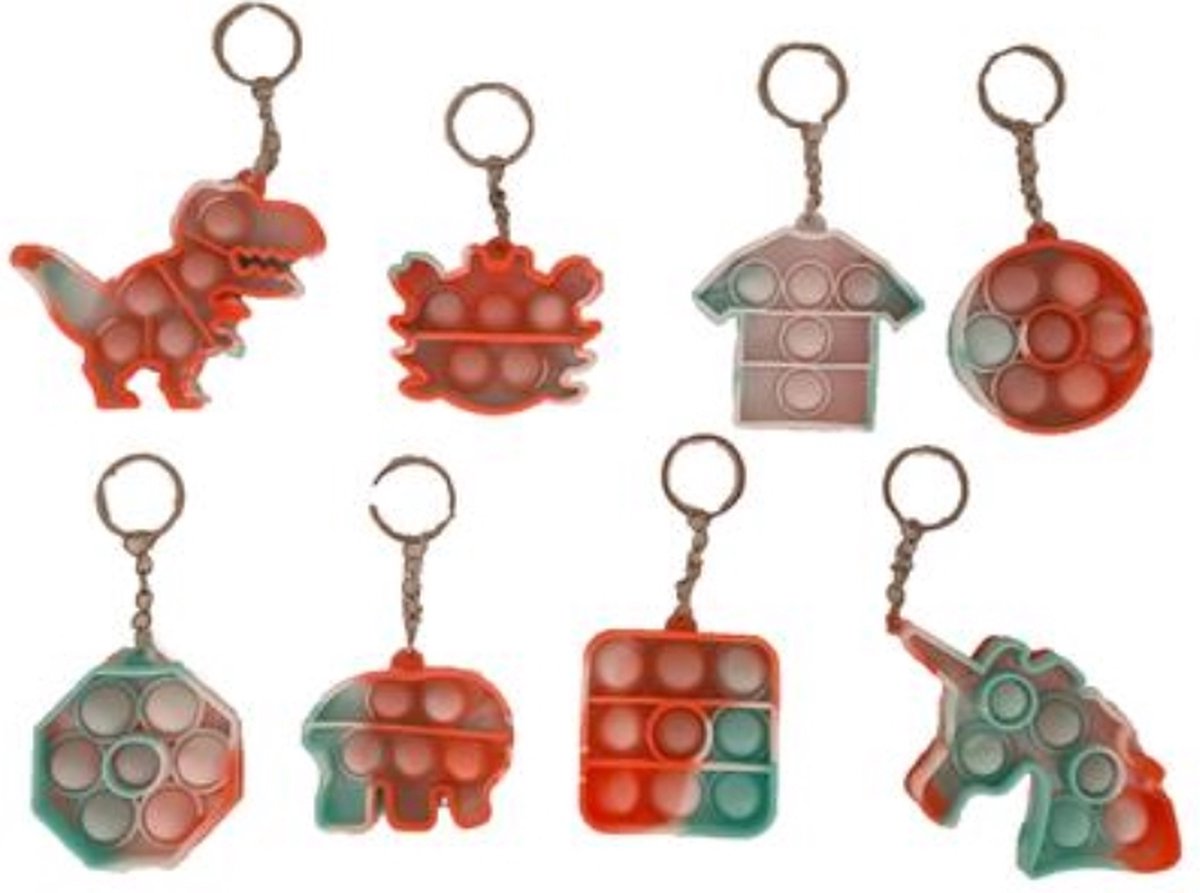 Magic Fidget Pop-it sleutelhanger 7cm (1 stuk) assorti