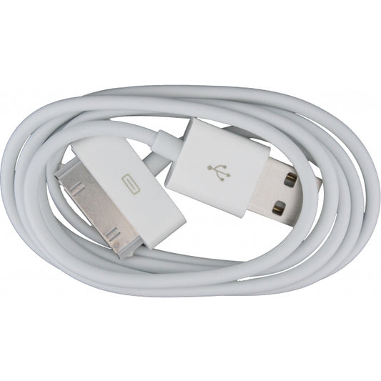 Xccess Data Cable Apple iPhone 3G(s)/4(s)/iPad 2/3/4 White Bulk