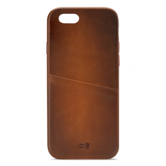 Senza Desire Leather Cover with Card Slot Apple iPhone 6/6S Burned Cognac