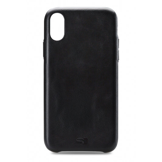 Senza Pure Leather Cover Apple iPhone Xs Max Deep Black