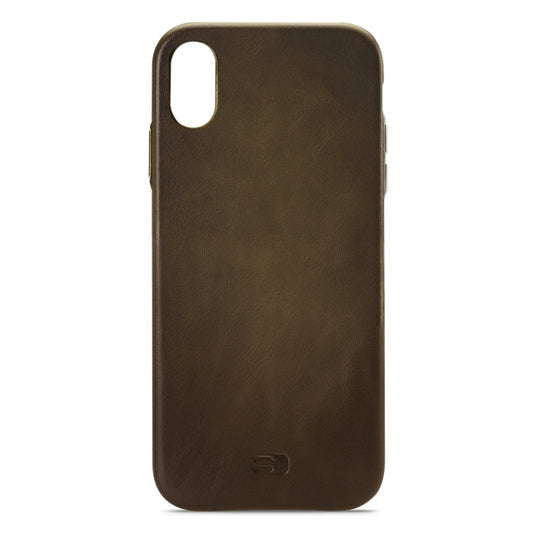 Senza Desire Leather Cover Apple iPhone Xs Max Burned Olive