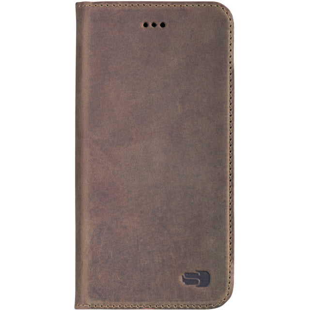 Senza Raw Leather Booklet Apple iPhone 7 Plus/8 Plus Chestnut Brown