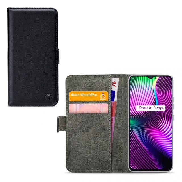 Mobilize Classic Gelly Wallet Book Case realme 7i/C12/C15 Black