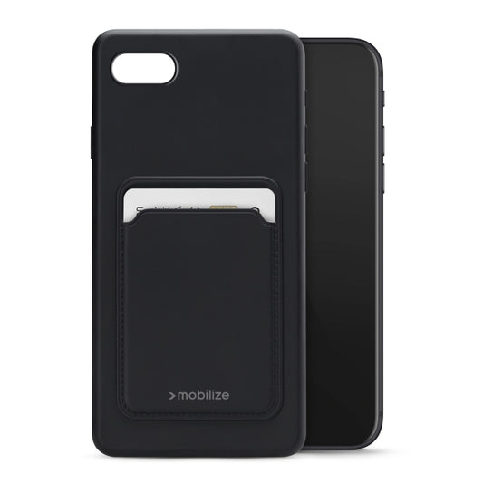 Mobilize Rubber Gelly Card Case Apple iPhone 6/6S/7/8/SE (2020/2022) Matt Black