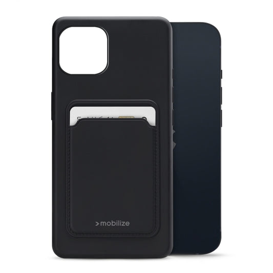 Mobilize Rubber Gelly Card Case Apple iPhone 13 Matt Black