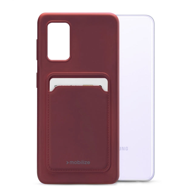 Mobilize Rubber Gelly Card Case Samsung Galaxy A32 5G Matt Bordeaux