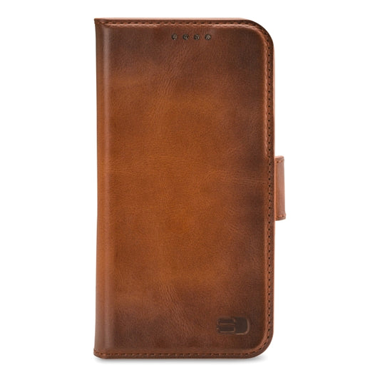 Senza Desire Leather Wallet Apple iPhone 14 Pro Burned Cognac