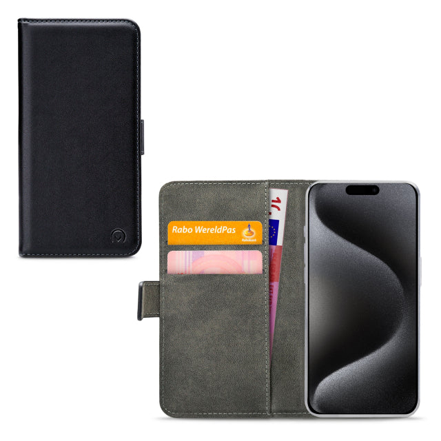 Mobilize Classic Gelly Wallet Book Case Apple iPhone 15 Pro Black