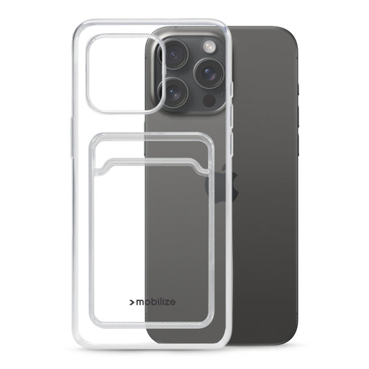 Mobilize Gelly Card Case Apple iPhone 15 Pro Max Clear