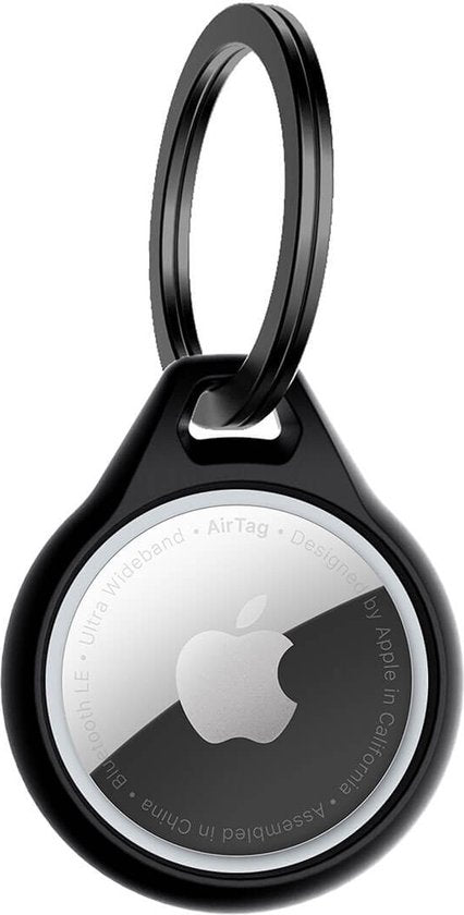 ITSKINS Level 2 AirCover Solid Apple AirTag Sleutelhanger Hoesje Zwart
