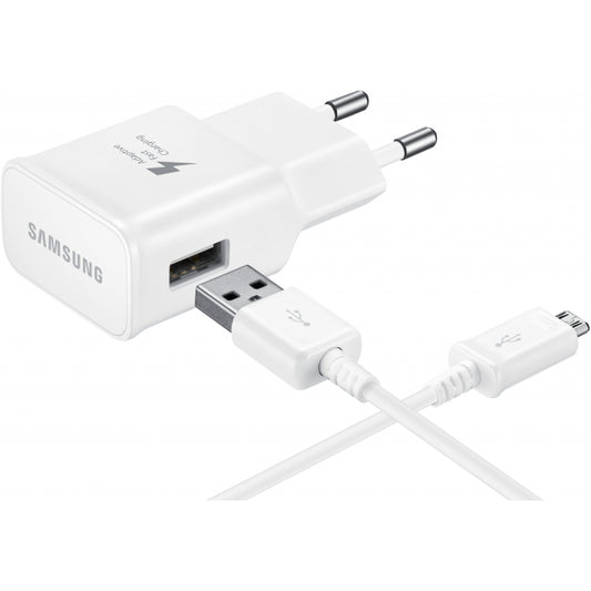 EP-TA20EWEUGWW Samsung Quick Travel Charger incl. Micro USB Cable 2.0A White Bulk