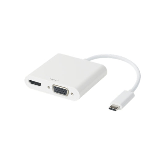 USBC-HDMI16 DELTACO USB-C HDMI/VGA AV Adapter White