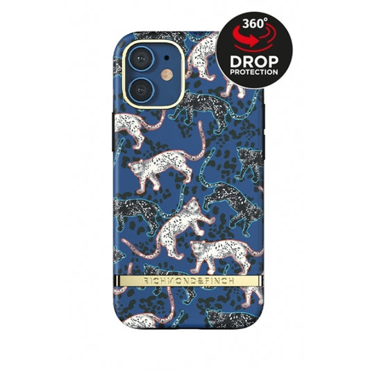 Richmond & Finch Freedom Series One-Piece Apple iPhone 12 Mini Blue Leopard
