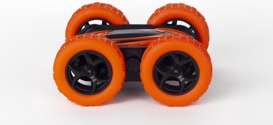RC bestuurbare StuntAuto stunt car dubbelzijdig 360° rollen draaien spinnen | Oranje