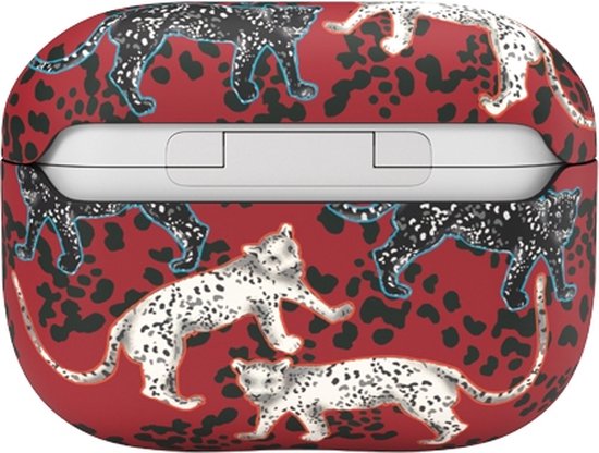 Richmond & Finch Freedom Hard Kunststof Hoesje Geschikt voor Apple AirPods Pro - Samba Red Leopard