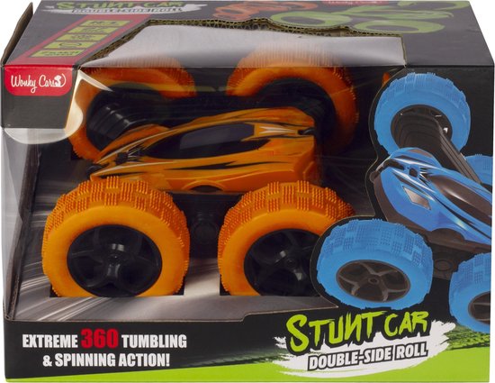RC bestuurbare StuntAuto stunt car dubbelzijdig 360° rollen draaien spinnen | Oranje