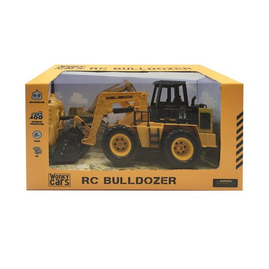Wonky Cars - Bulldozer 1:24 - RC - RC Auto - Bestuurbare Auto - Radiografische Auto - 2,4 GHz