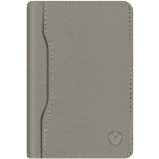 Valenta Leather Card Wallet Snap Grey