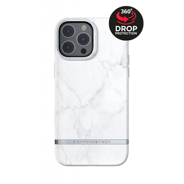 Richmond & Finch Freedom Series One-Piece Apple iPhone 13 Pro White Marble