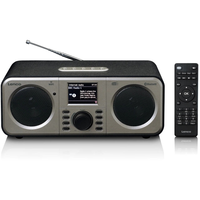 DIR-141BK Lenco Internet DAB+ Bluetooth Radio Black/Silver