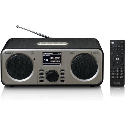DIR-141BK Lenco Internet DAB+ Bluetooth Radio Black/Silver
