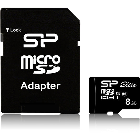 Silicon Power Micro SDHC incl. SD Adapter 8GB UHS-1 Class 10