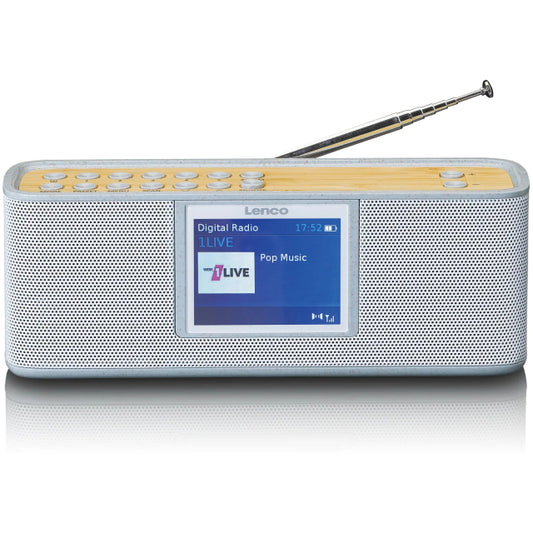 PDR-046GY Lenco Portable Eco DAB+ Bluetooth Radio Grey