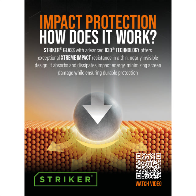 POS - Striker D3O - Forex Single Signing - Double Sided Print - 15x20cm - Impact Protection / Logo's incl. klittenband