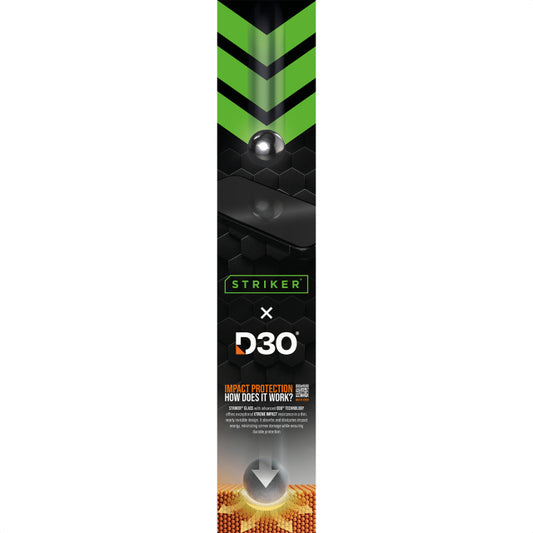 POS - Striker D3O - Forex Vertical - Double sided print - 20x108cm - Impact Protection / Logo’s incl. klittenband