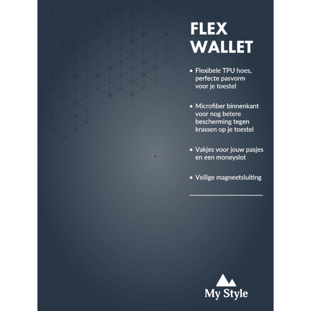 POS Forex Product Signing 20x15cm incl. magneet/klittenband My Style Flex Wallet Royal Blue
