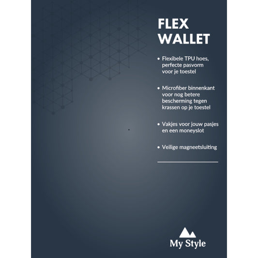 POS Forex Product Signing 20x15cm incl. magneet/klittenband My Style Flex Wallet Royal Blue
