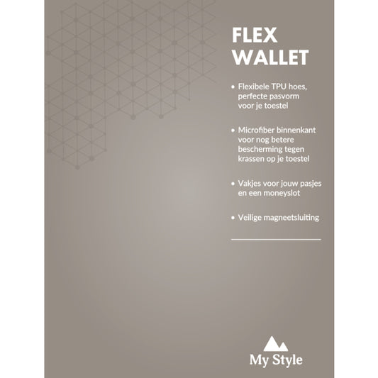 POS Forex Product Signing 20x15cm incl. magneet/klittenband My Style Flex Wallet Warm Taupe