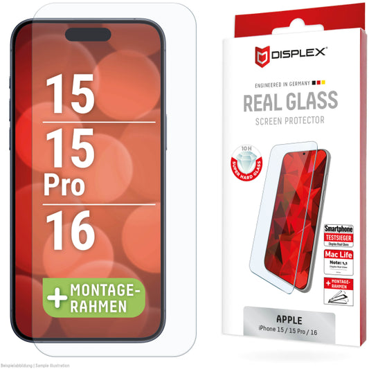 DISPLEX Real Glass iPhone 15/15 Pro/16
