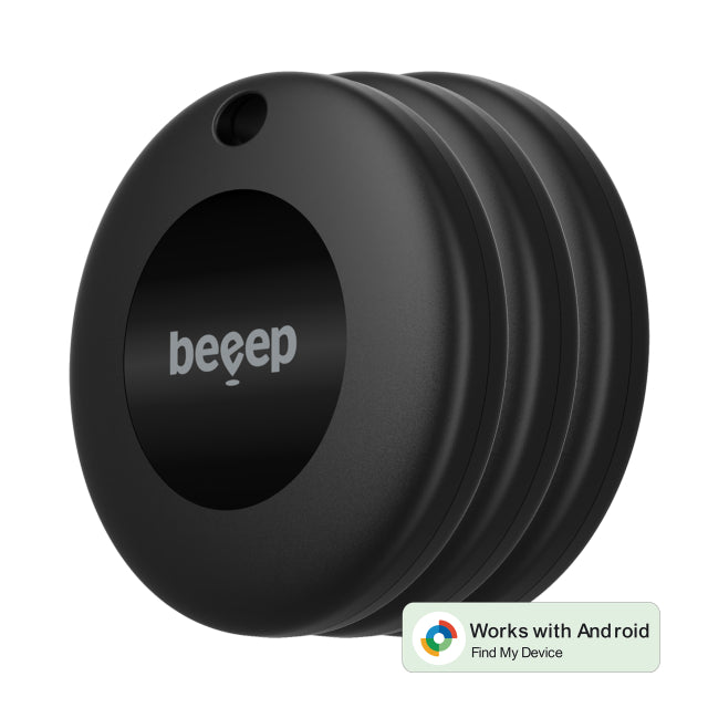 Beeep BeTag Android Tracker Black & Keychain Black - 3 pack