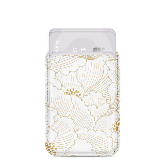 MIO Roses Magsafe Compatible White Card Holder